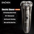 thumbnail image 1 of Enchen Men Electric Shaver Steel 3s 3D Triple Floating Blade Head Wet and Dry Dual Use IPX7 Waterproof Shaving Razor Type-C Rechargeable Facial Beard Trimmer, 1 of 10