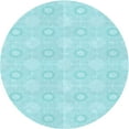 thumbnail image 1 of Ahgly Company Machine Washable Indoor Round Transitional Blue Diamond Blue Area Rugs, 6' Round, 1 of 7