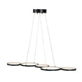 thumbnail image 1 of ExBrite 43 inch LED Light Matte Black 5 Rings Pendant, 1 of 8
