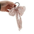 thumbnail image 5 of Unique Bargains 1 Pc Grace Floral Bow Scrunchies Hair Ties Light Pink, 5 of 5