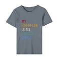 thumbnail image 5 of LYXSSBYX Womens T Shirts Graphic Tees Trendy Women's Letter Printed Short Sleeved Casual Loose Top Short Sleeved Round Neck Top/shirt, 5 of 6
