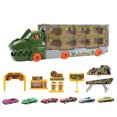 thumbnail image 1 of Labymos Ensemble de Jouets de Camion, Camion de Rangement de Piste de Course Pliable 2-en-1 à Déformation et Éjection avec 6 Mini, 1 of 8