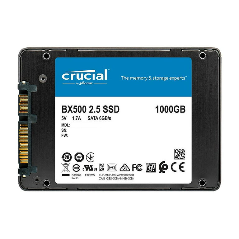 Crucial BX500 1To CT1000BX500SSD1 SSD Interne-jusqu'à 540 Mo/s (3D