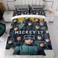 thumbnail image 4 of Mickey 17 Conjunto de sábanas temático, trío de piezas, cómodo y amigable con la piel, diseño único, regalo de decoración para el hogar para familiares, amigos y fans, 90 cm * 190 cm, 4 of 6