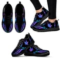 thumbnail image 1 of Zapatos planos con estampado 3D de hojas de marihuana y degradado de moda para mujer, zapatillas ligeras con cordones para caminar, calzado transpirable, 1 of 6