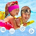 thumbnail image 4 of 2 Pcs Swimming Headband, Swim Ear Band Protection Cover - Swim Headband For Kids Adults Men Women Infant Toddlers, Hair Guard-Rose Red+Camo, 4 of 6