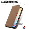 thumbnail image 4 of Dteck Shockproof Case for Samsung Galaxy S23 FE, Magnetic PU Leather Flip Back Cover Foldable Cover Card Holder Slot Stand for Galaxy S23 FE 5G,Brown, 4 of 5