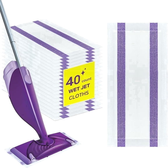 ZQZiQi Disposable Wet And Dry Refill Pads compatible with Swiffers Wet Jet Mop for Multi-Surface Floor Cleaning, 40 Pack