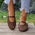 thumbnail image 6 of HAIJIE Women's Mesh Mary Jane Shoes, Breathable Slip-On Casual Footwear, Lightweight Comfort Summer Loafers (Brown,US 5.5), 6 of 8