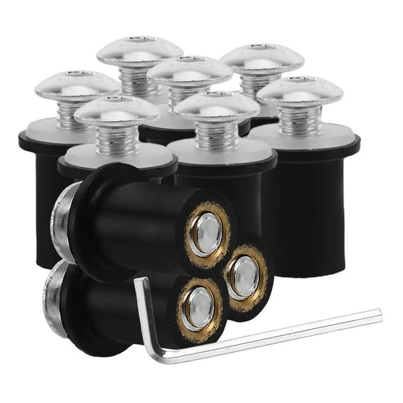 OUNONA 10pcs Motorcycle Windscreen Screws Bolts Universal Mounting Fasteners Decorative Nut for Windscreen Installation