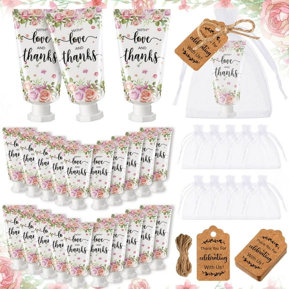 Set de crema de manos Dansib 48 sets Baby Shower Favors con aroma a rosas