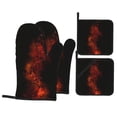 thumbnail image 1 of YFYANG Kits Mitaines et Porte-Pots 4 Pièces, Résistant à la Chaleur et Antidérapant Red Science Fiction Nebula Kitchen Gant Pot Mat pour la Cuisson et la Cuisson, 1 of 8