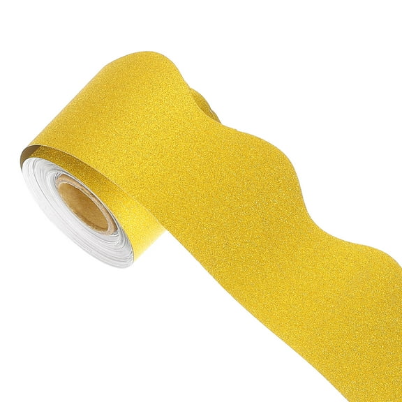 Uxcell Bulletin Board Border, 32.8Ft x 2.24Inch Classroom Border Trim, Matte Yellow