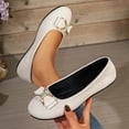 thumbnail image 2 of Zedker Womens Ballet Flats Shoes Point Toe Shoes Comfortable Dressy Slip On Casual Flats with Bow for Women Beige 36, 2 of 10