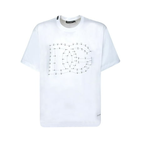 Dolce & Gabbana Men's Graphic Short Sleeve T-Shirt White Sizes IT 34-64