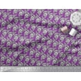 thumbnail image 3 of Soimoi Polyester Crepe Fabric Leaves & Floral Block Print Fabric by The Yard 52 Inch Wide, 3 of 3