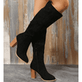 thumbnail image 4 of Women's Knee High Boots with Pointed Toe & Chunky Mid Heel, Perfect for autumn and winter, 4 of 12