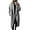 Grey, variant on Women's Winter Double Breasted Casual Coat Long Sleeve Notch Lapel Long Trench Coat