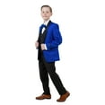 thumbnail image 4 of Boys Tuxedo Set Paisley 5pc Satin Shawl Lapel With Matching Solid Vest & Pants With Free Shirt & Bowtie, 4 of 5