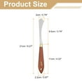 thumbnail image 2 of Uxcell Palette Knife Painting Tool 3.74" x 0.79" Stainless Steel Teardrop Blade 8.27" Length Spatula Painting Pallet knife with Hole Beech Wood Handle for Oil Acrylic Canvas, Red/Silver, 2 of 7