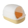 thumbnail image 5 of Hooded Cat Litter Box with Lid Odorless Removable Pet Accessories Cat Toilet Yellow, 5 of 8