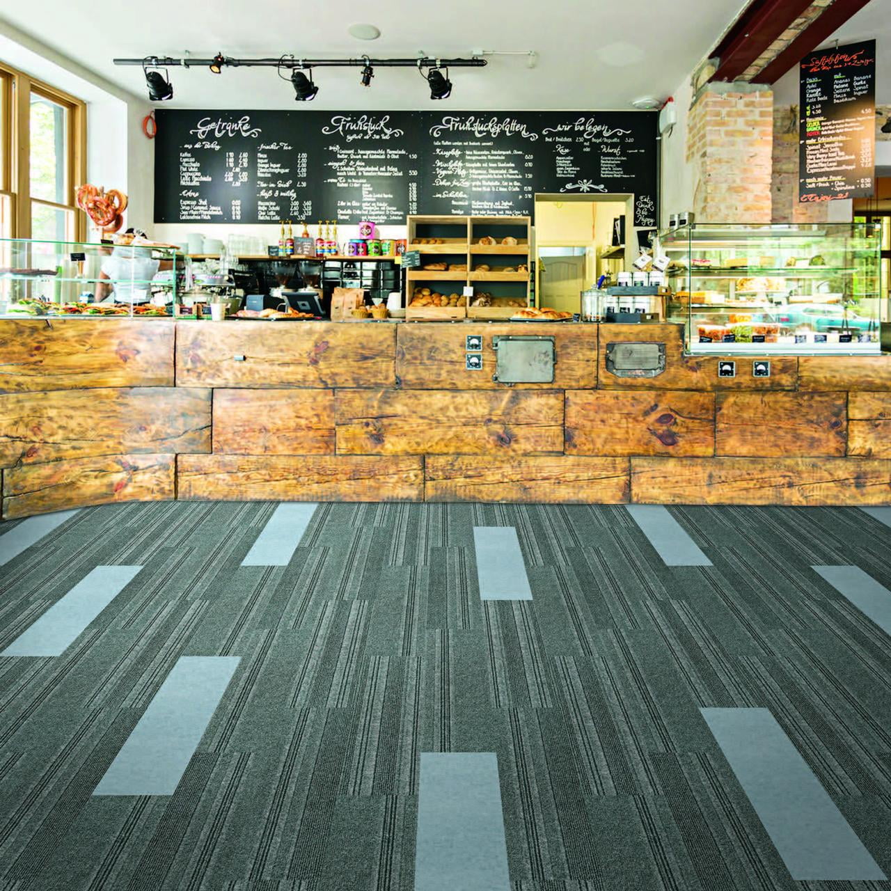Foss Floors Chestnut 9" x 36" Premium Self-Stick Carpet Tile 16 Pieces
