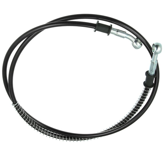 140cm 55.12" 10mm Motorcycle Braided Brake Clutch Oil Hoses Line Pipe Clutch Throttle Gas Line Fuel Pipe Black