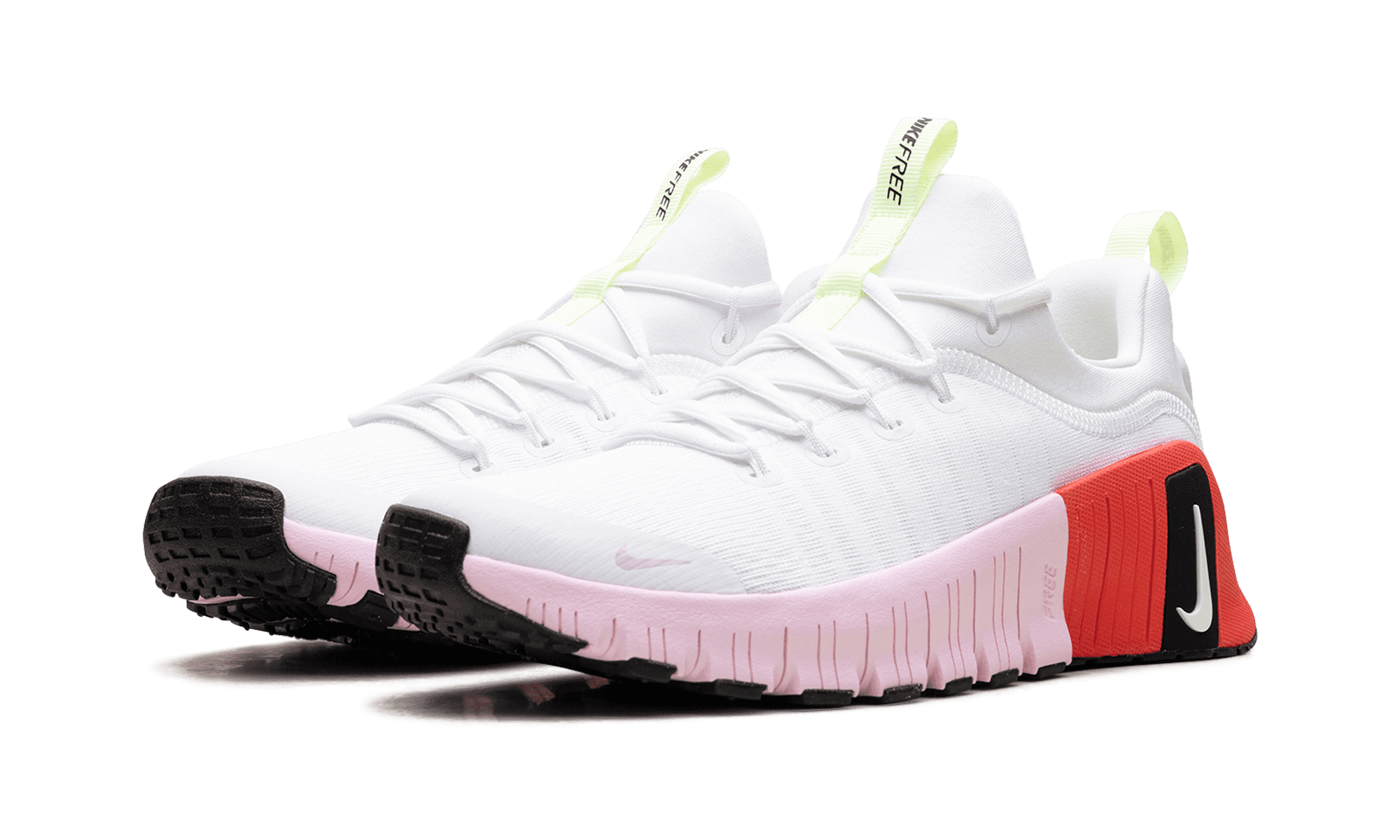 NIKE WOMENS Free Metcon 6 WMNS "White Barely Volt Bright Crimson Pink Foam" IB4526 100 from Stadium Goods