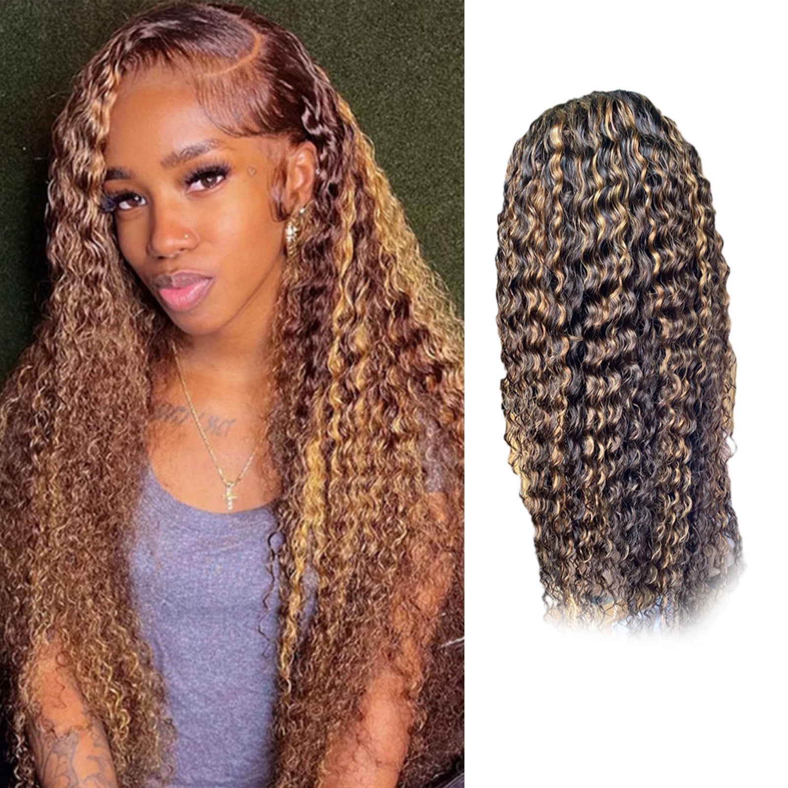 Openpig Clearance Wig,13x6 Hd Lace Frontal Wig 22-32 Inch 360 Curly Human Hair Wigs Water Lace Closure Wig 360 Wig
