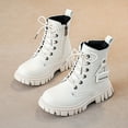 thumbnail image 5 of Gibobby Girls Ankle Boots for Kids - Side Zipper Booties, Fashion Short Suede Low Heels,White,11.5-12 Y, 5 of 9