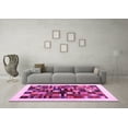 thumbnail image 3 of Ahgly Company Indoor Square Solid Pink Modern Area Rugs, 4' Square, 3 of 4