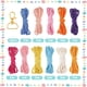 thumbnail image 2 of 6 juegos de kits para hacer llaveros, kits de llaveros de macramé con flores y borlas, kit de llavero tejido, instrucciones incluidas, kits de macramé bohemio., 2 of 8