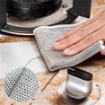 thumbnail image 2 of Magic Cleaning Cloth Thickened Double -sided Metal Steel Wire Rags Kitchen Dish Pot Washdishing Cloths Towel Clean Tools, 2 of 6