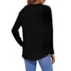 thumbnail image 3 of Camiseta de Mujer Jumpingount AP003892-05 Color Sólido Botón Casual Cuello Manga Larga Otoño Blusa Sudadera Negro S, 3 of 6
