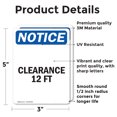 thumbnail image 2 of (2 Pack) Clearance 12 Ft OSHA Notice Sign 5 Inch X 3.5 Inch Vinyl Label Decal Sticker Weather Resistant, UV Protected for Workplace, Business, and Construction Site, Made in the USA, 2 of 7