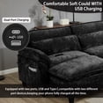 thumbnail image 4 of 113'' Modular Sectional Sofa,U Shaped Couch with Movable Ottoman, Convertible Sectional Couches with Deep Seat, 3 Seat for Living Room Comfy Cloud Sofa with USB Side Pockets & Charging(Black), 4 of 6