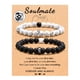 thumbnail image 1 of Pulsera de regalo para pareja, pulsera de acero inoxidable con letras de amor, pulsera de anillo de acero turquesa blanco esmerilado negro, traje, 1 of 6