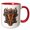 Red/White, variant on 3drose, Steampunk Monogram Initial Y, 11oz Two-tone Red Mug