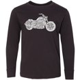 thumbnail image 3 of Inktastic Distressed Motorcycle Long Sleeve Youth T-Shirt, 3 of 5