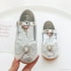 thumbnail image 4 of Disney-zapatos de fondo suave de dibujos animados para niña, zapatillas de princesa de Elsa, zapatos de cristal congelado, zapatos planos de cuero para niña con flores, 4 of 4