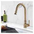 thumbnail image 2 of Antique Brass Kitchen Faucet Pull Out Kitchen Sink Faucet Single Handle Faucet 360 Rotate Kitchen Tap Hot Cold Water Mixer Crane ,Effortless Installation, 2 of 7