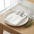 thumbnail image 4 of REGALWOVEN Set of 12 Cloth Napkins, Satin Washable and Reusable Table Dinner Napkins for Restaurant, Weddings, Event and Parties Beige 17x17inch, 4 of 6