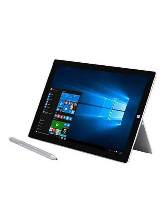 Microsoft Surface Pro 3 Tablet, 12" QHD, 4 GB, 128 GB SSD, Windows 10 Pro, Silver