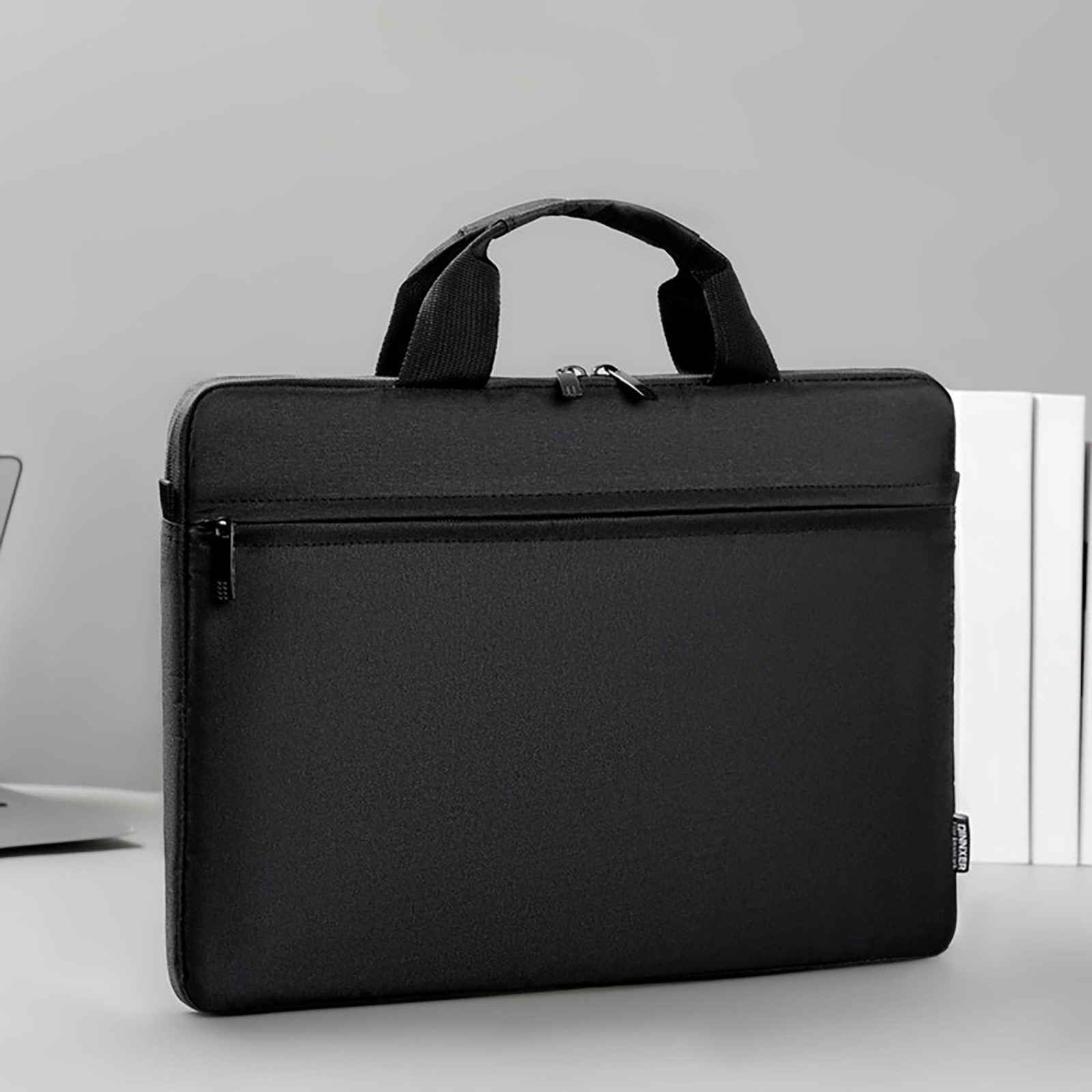 Wovilon Laptop Bag 15.6 Inch Briefcase Shoulder Bag Water Repellent Laptop Bag Satchel Tablet Bussiness Carrying Handbag Laptop Sleeve for Women and Men-Charcoal Black - image 2 of 8