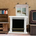 thumbnail image 3 of Shisuyan Mini Maison Cheminée en Bois Maison de Poupée Mini Cheminée Modèle Mobilier Miniature, 3 of 9