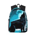 thumbnail image 1 of Easygdp Blue Full Moon Wolf Mochila Casual para Portátil, Mochila para Escuela, Viajes, Negocios, 1 of 6