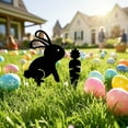 thumbnail image 5 of Clearance Items Easter Garden Decorations, Easter Egg Gnome Rabbit Ground Insert Decoration, Acrylic Hollow Animal Figurines, Perfect Yard Insert for Easter Outdoor Decor, 5 of 9