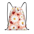 thumbnail image 1 of Xecao Daisy and Ladybug Pattern Sports Drawstring Backpack - String Swim Gym Bag with Wet Proof Pocket for Women&Men-Medium, 1 of 6