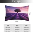 thumbnail image 2 of KLL Lavender Field Sunset Pillow Covers Envelope Closure,Super Soft and Cozy Fuzzy Fleece Pillow Case Cover 16"x24", 2 of 5