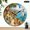 10x10in, variant on NIANHE 1pc Seaside Terrace Sailboat Scene Theme Wall Clock Battery Operated, 10 inch Silent Non Ticking Round Wall Clock Lobby Corridor Dining Room Bedroom Office Classroom
